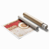 Abstract wall art print featuring vibrant strokes of blue, orange, and yellow on a neutral background, showcasing modern artistic design perfect for home decor.