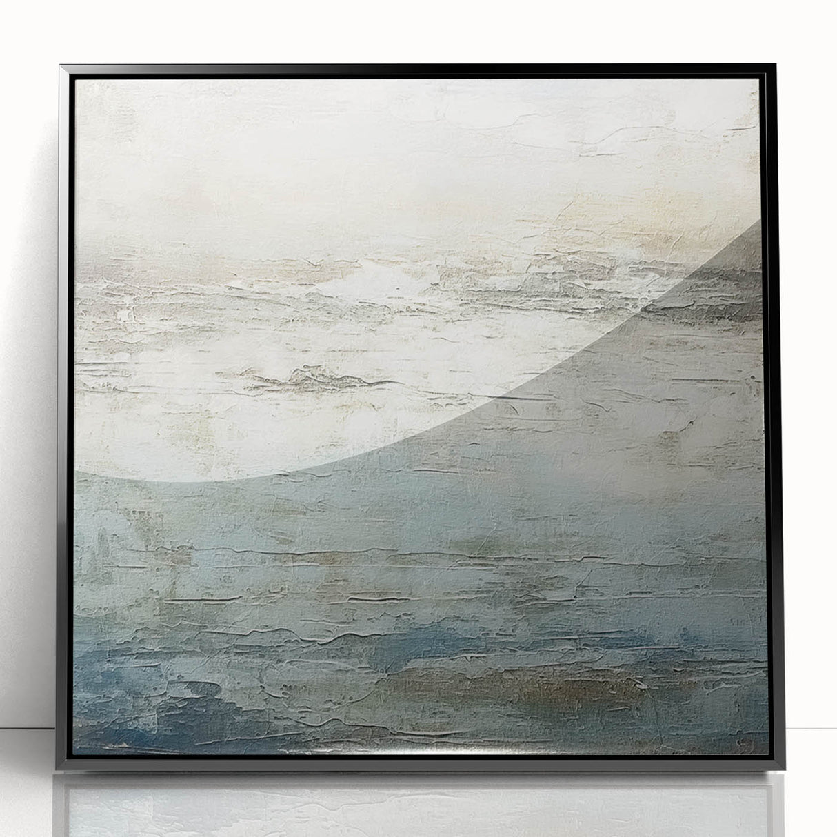 Framed acrylic wall art featuring abstract strokes in black and white, showcasing modern design with bold, dynamic brushwork, perfect for contemporary home decor.