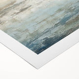 Abstract wall art on rolled canvas showcasing vibrant strokes in shades of blue, orange, and yellow, ideal for modern home decor. The artwork adds a dynamic touch to any space, enhancing aesthetic appeal and creativity. Perfect for art enthusiasts seeking unique decor solutions.