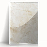 Framed abstract wall art featuring colorful strokes in shades of blue, pink, and yellow on a white background, perfect for modern home decor.