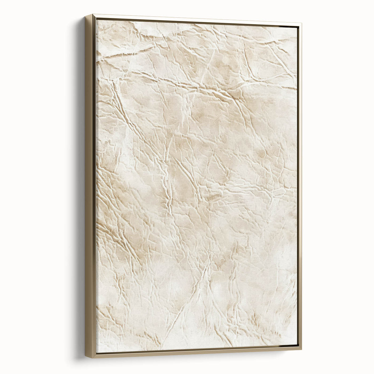 Framed canvas wall art showcasing abstract gold strokes on a textured background, perfect for modern decor in living spaces or offices.