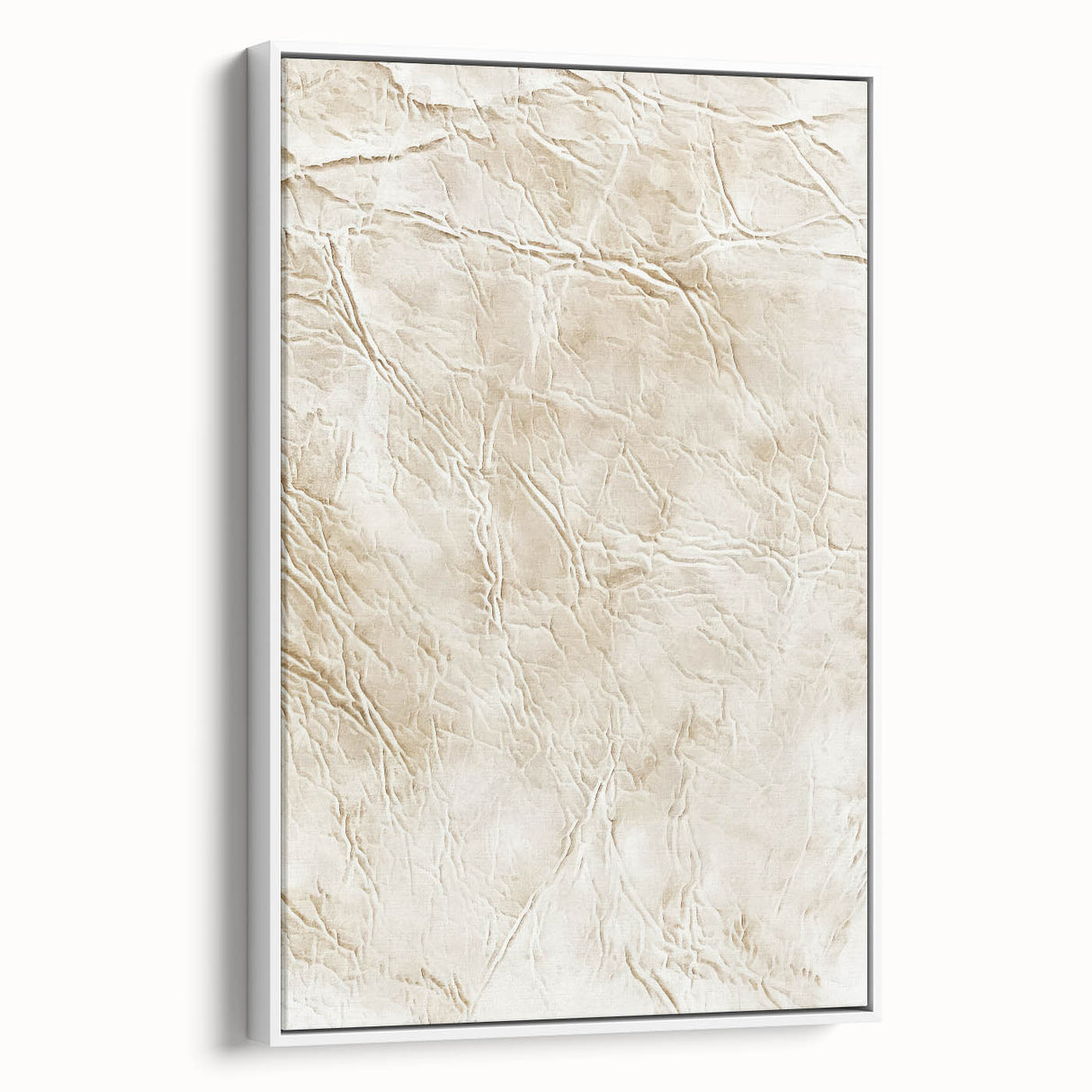 Framed canvas wall art showcasing abstract strokes in soft pastel colors, elegantly displayed from the side, perfect for modern home decor.
