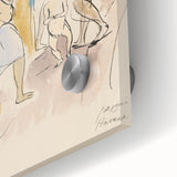 Modern Wall Art: Abstract Family Scene in Earthy Tones and Watercolors