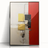 Framed abstract strokes wall art in silver acrylic, showcasing a modern design with dynamic lines and textures, ideal for contemporary home decor.
