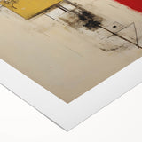 Vibrant abstract wall art on rolled canvas showcasing colorful strokes in shades of blue, pink, and orange, ideal for modern home decor. Perfect for adding a contemporary touch to any living space.