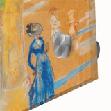 Modern Wall Art: Woman with Umbrella in Vibrant Park Scene