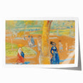 Modern Wall Art: Woman with Umbrella in Vibrant Park Scene