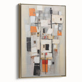 Framed abstract strokes wall art canvas in gold tones, showcasing textured brush strokes on a modern design, ideal for contemporary home decor.