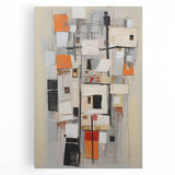 Abstract wall art featuring vibrant, multicolored strokes on a stretched canvas, perfect for modern home decor. Ideal for adding a contemporary touch to living spaces.