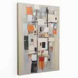 Abstract wall art featuring bold strokes in vibrant colors on a stretched canvas, showcasing a modern design perfect for contemporary decor. Ideal for enhancing living spaces with artistic flair.