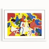 Abstract Modern Art: Vibrant Composition Inspired by Wassily Kandinsky