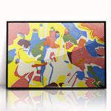 Abstract Modern Art: Vibrant Composition Inspired by Wassily Kandinsky