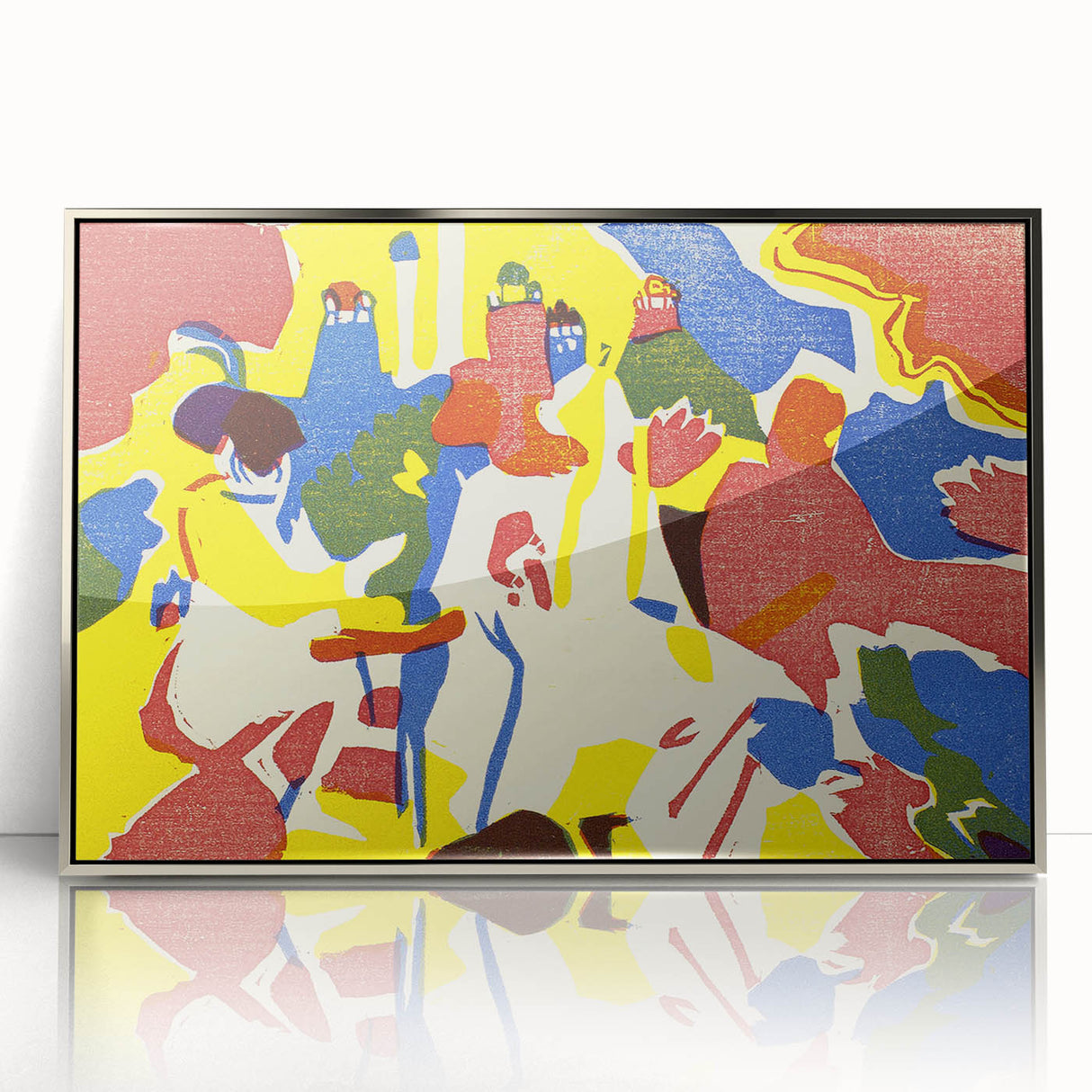 Abstract Modern Art: Vibrant Composition Inspired by Wassily Kandinsky