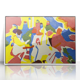 Abstract Modern Art: Vibrant Composition Inspired by Wassily Kandinsky