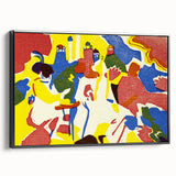 Abstract Modern Art: Vibrant Composition Inspired by Wassily Kandinsky