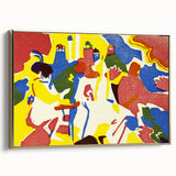 Abstract Modern Art: Vibrant Composition Inspired by Wassily Kandinsky