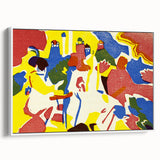 Abstract Modern Art: Vibrant Composition Inspired by Wassily Kandinsky