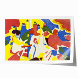 Abstract Modern Art: Vibrant Composition Inspired by Wassily Kandinsky