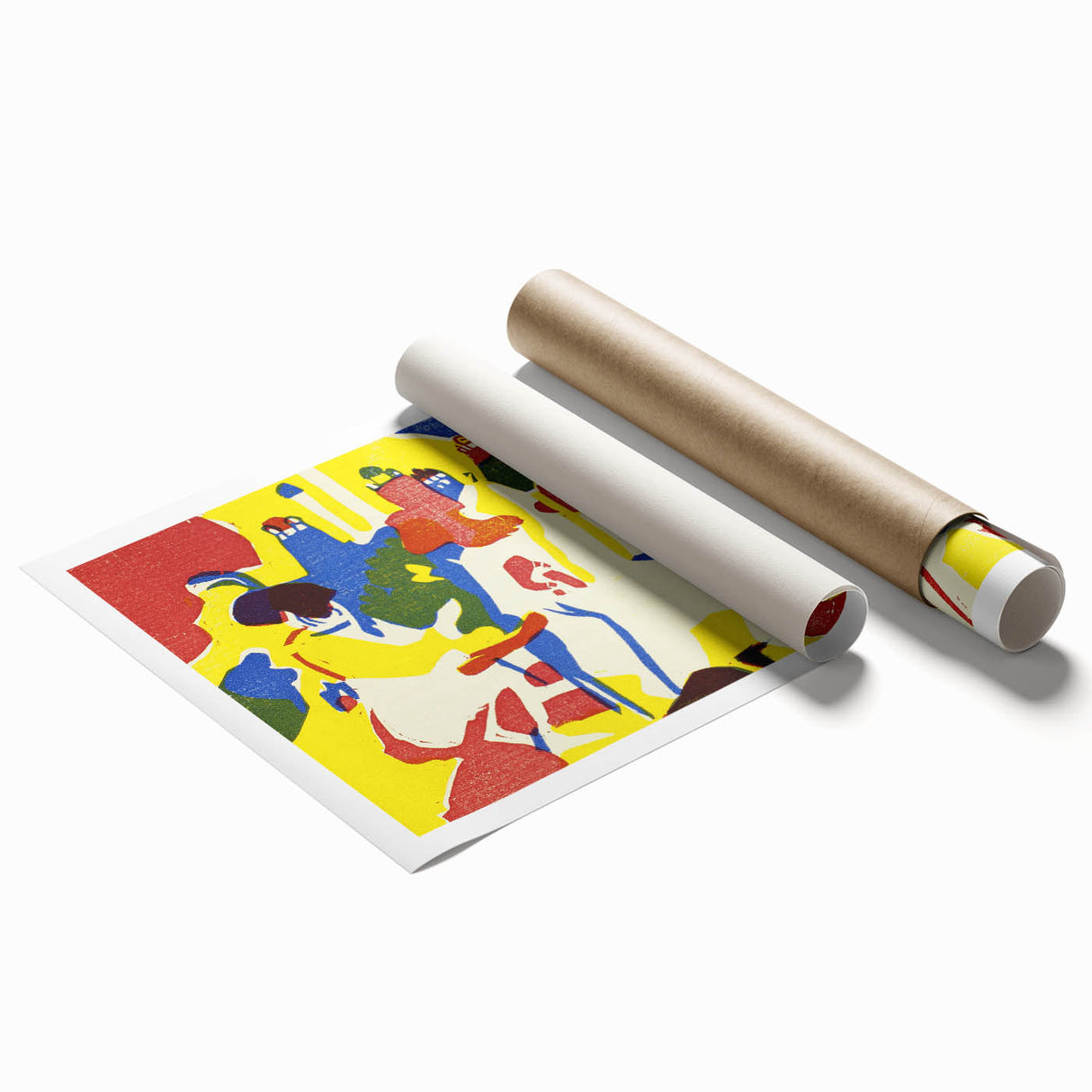 Abstract Modern Art: Vibrant Composition Inspired by Wassily Kandinsky