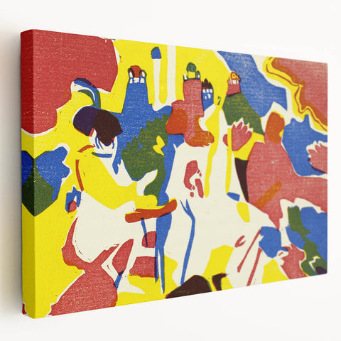 Abstract Modern Art: Vibrant Composition Inspired by Wassily Kandinsky