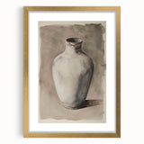 Extra large abstract art print in textured style with muted gold and cream tones on a framed canvas.