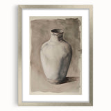 Textured abstract art print in neutral tones on a framed canvas, suitable for bedroom decor.