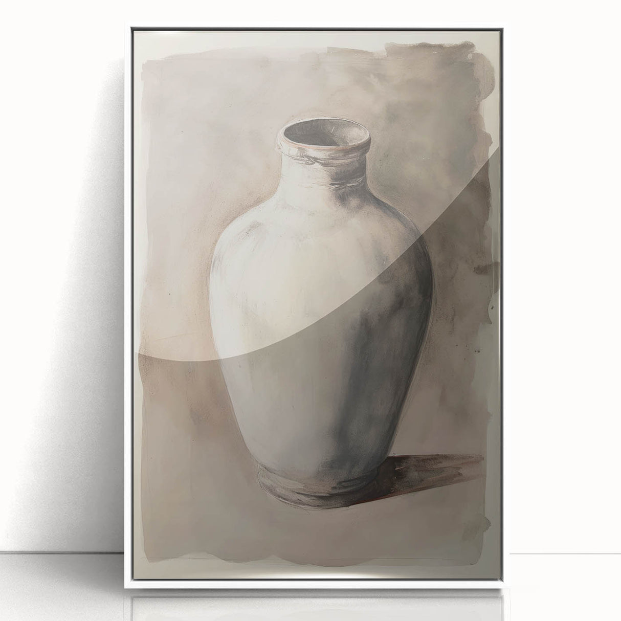 Art deco poster featuring geometric patterns in black and gold on white acrylic, ideal for modern nursery wall art.