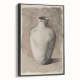 Black and white framed canvas of vintage landscape art, ideal for bedroom wall decor.