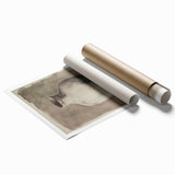 Extra large rolled canvas print featuring a floral design in pastel shades.