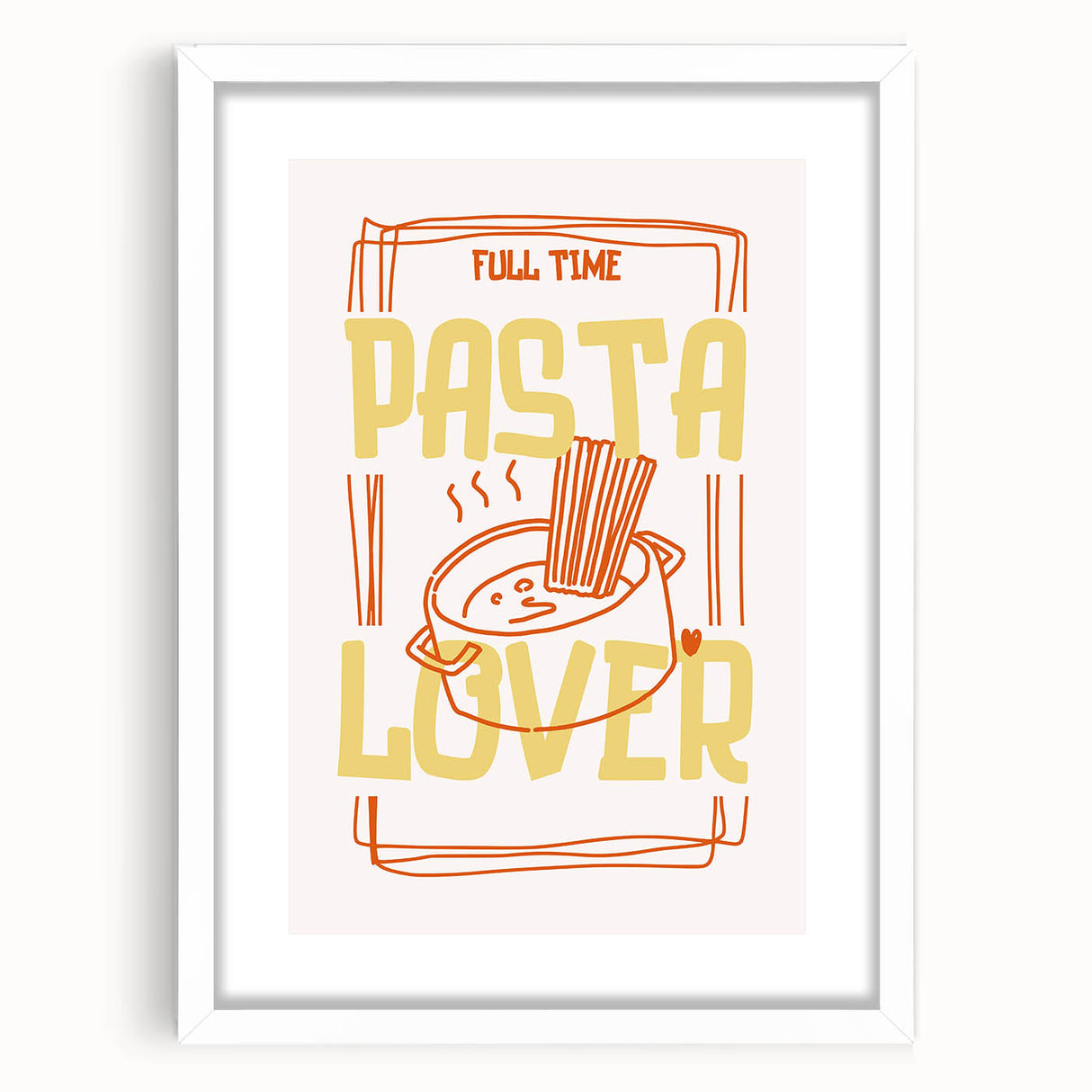 Abstract art print featuring swirling patterns in muted earth tones, displayed in a white frame.
