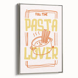 Landscape art painting on framed canvas featuring colorful vintage dishes against a black background.