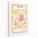 Large canvas featuring a colorful abstract design of dishes, ideal for kitchen wall art.