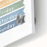 Days of the Week Typography Art Print – Colorful Weekly Wall Art