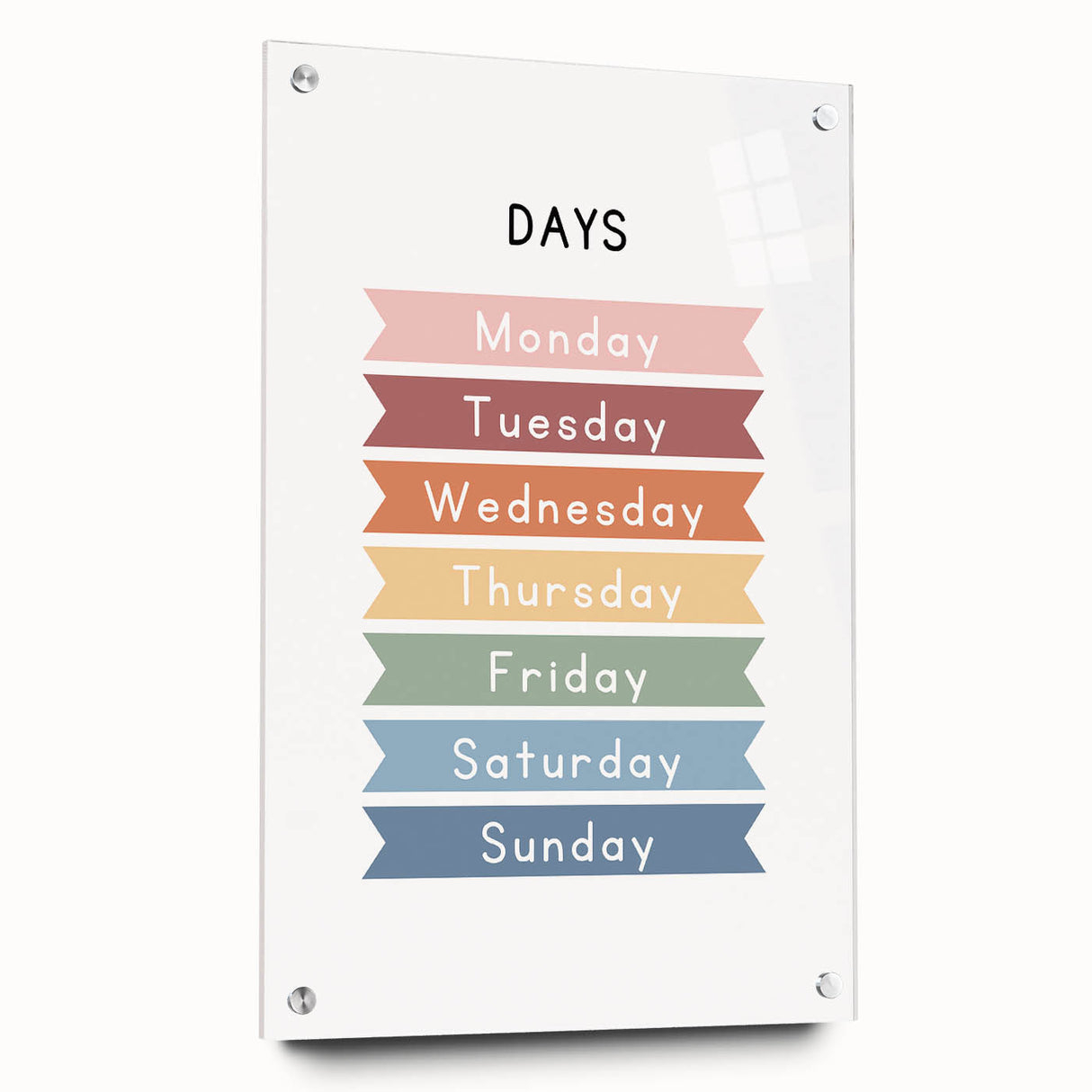 Days of the Week Typography Art Print – Colorful Weekly Wall Art