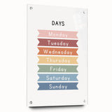 Days of the Week Typography Art Print – Colorful Weekly Wall Art
