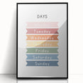 Days of the Week Typography Art Print – Colorful Weekly Wall Art