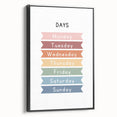 Days of the Week Typography Art Print – Colorful Weekly Wall Art