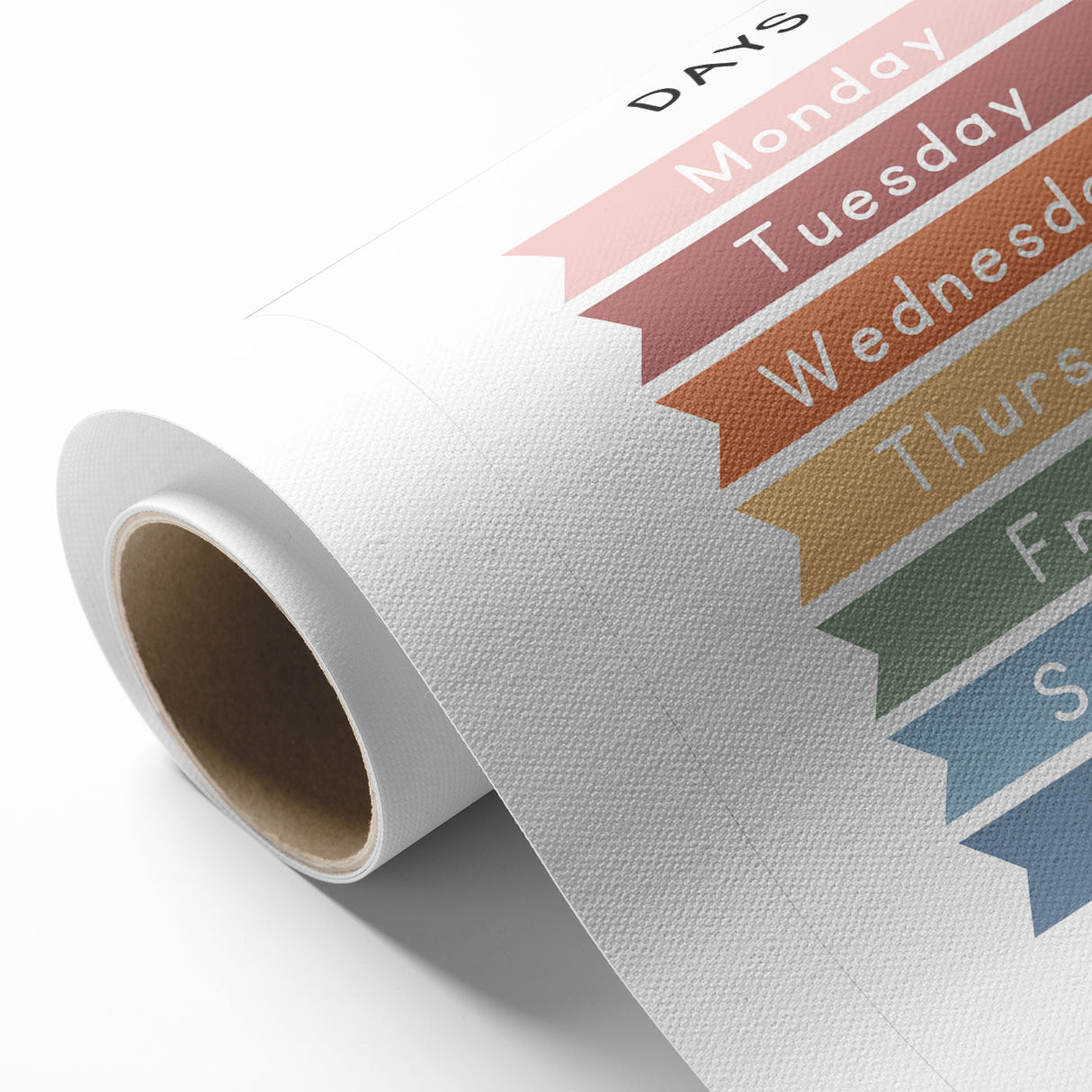Days of the Week Typography Art Print – Colorful Weekly Wall Art