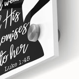 Inspirational Typography Art - Luke 1:45 "Blessed" Canvas Print