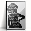 Inspirational Typography Art - Luke 1:45 "Blessed" Canvas Print
