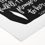 Inspirational Typography Art - Luke 1:45 "Blessed" Canvas Print