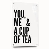 Modern Typography Wall Art - "You, Me & a Cup of Tea" Print