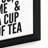 Modern Typography Wall Art - "You, Me & a Cup of Tea" Print