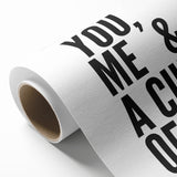 Modern Typography Wall Art - "You, Me & a Cup of Tea" Print