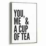 Modern Typography Wall Art - "You, Me & a Cup of Tea" Print