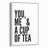 Modern Typography Wall Art - "You, Me & a Cup of Tea" Print
