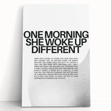 Bold Typography Art Print – Empowering Quote on Canvas