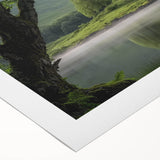 Stunning rolled canvas depicting a picturesque landscape with a majestic castle, showcasing vibrant colors and intricate details, perfect for home decor enthusiasts.