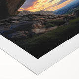 Stunning rolled canvas artwork showcasing a vibrant landscape with intricate cave formations, designed to enhance home decor; packaged securely for delivery.