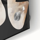 Framed Dining Room Prints - Modern Black, White & Beige Abstract